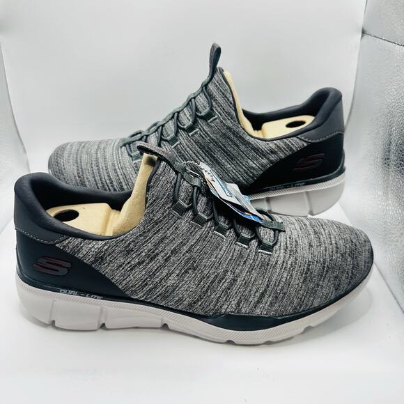 Skechers Mens Equalizer 3.0 52928SA Charcoal Gray Running Shoes Sneakers Size 10 - Picture 1 of 7
